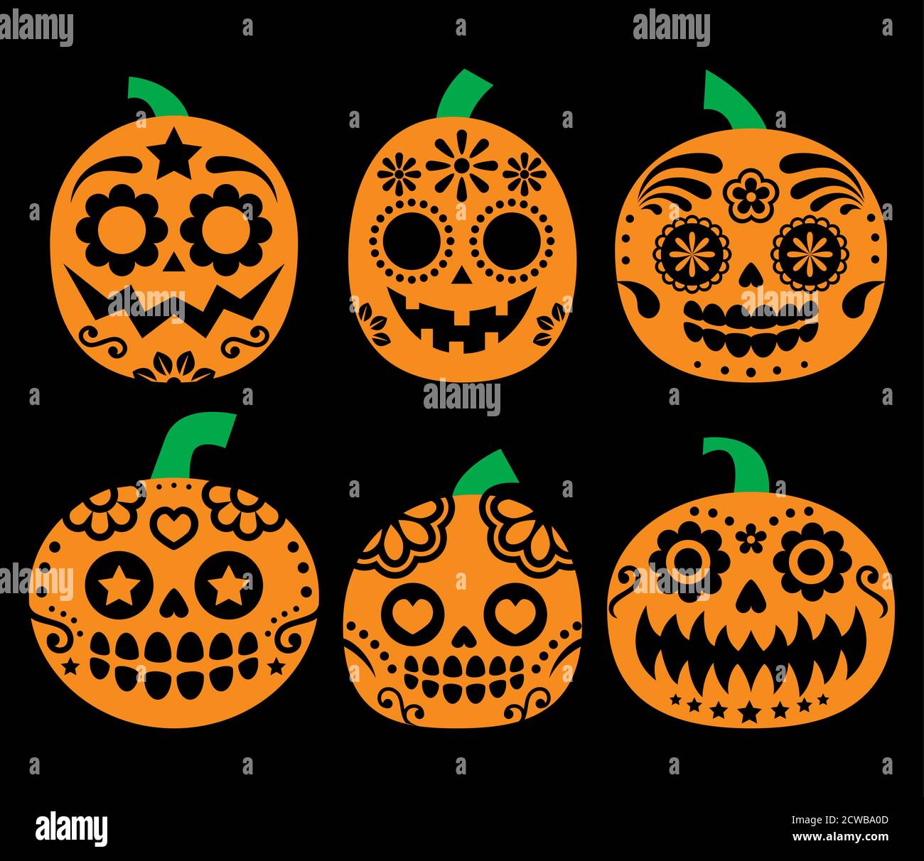 Lot De 9 Autocollants Fenêtre Thème Mexicain Dia De Los Muertos - Halloween, Sans Colle, PVC