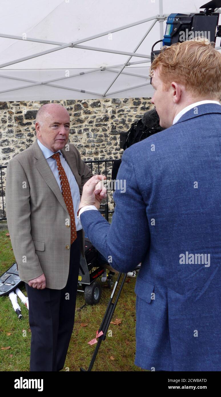 Jack Dromey, arrive pour un entretien avec les médias après son retour au Parlement après l'annulation de la prorogation par la Cour suprême. 25 septembre 2019. Jack Dromey (né en 1948); politicien et syndicaliste du Parti travailliste britannique. Il est député de Birmingham Erdington depuis les élections générales de 2010 Banque D'Images