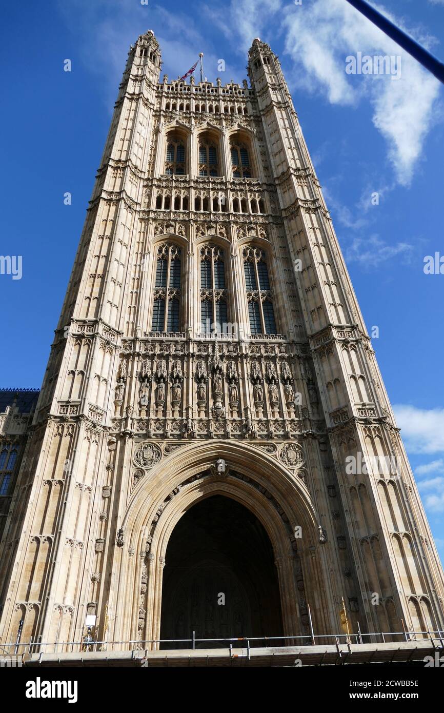 Le Parlement du Royaume-Uni, Westminster, Londres. 2019. Banque D'Images