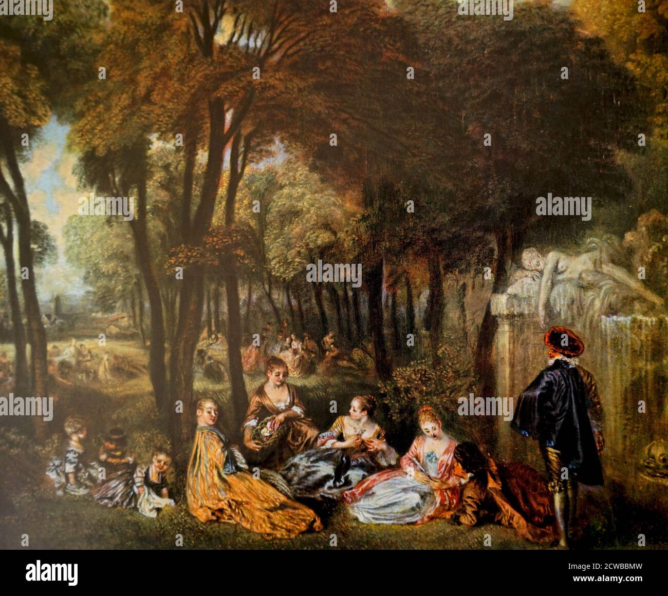 Antoine Watteau (1684-1721), les champs-Elysées, daté Banque D'Images