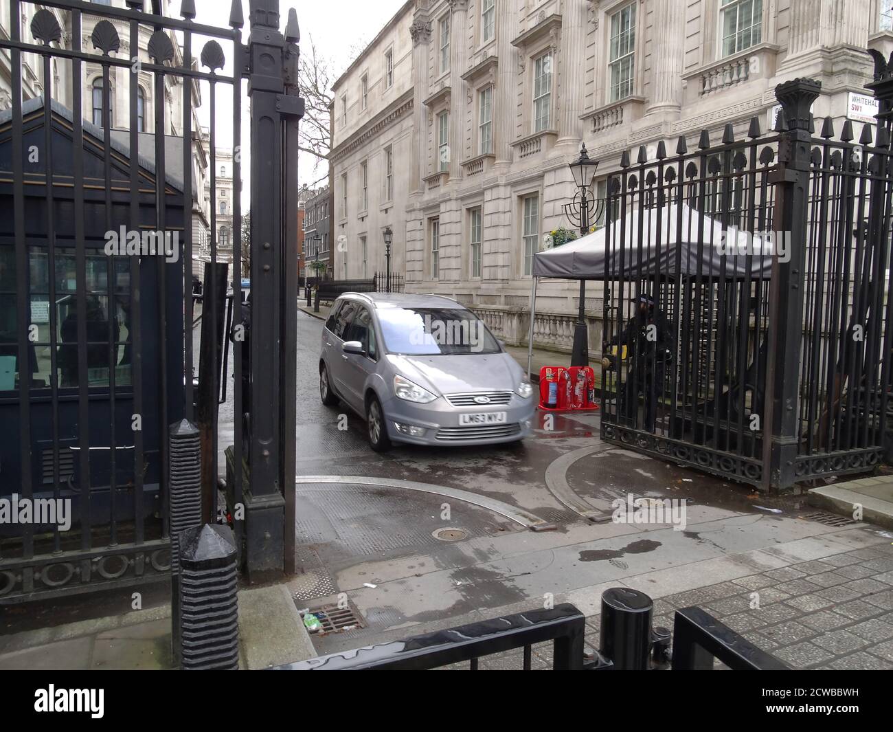 Matt Hancock (le ministre de la Santé quitte Downing Street, Londres, à la fin de mars, pendant la pandémie du virus Corona (COVID-19 ) en mars 2020 Banque D'Images