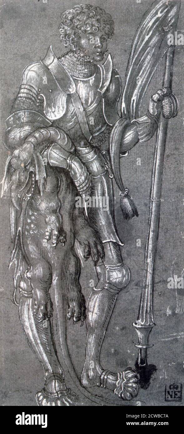 Portrait de 'St George', 1472-1553 par Lucas Cranach The Elder Banque D'Images