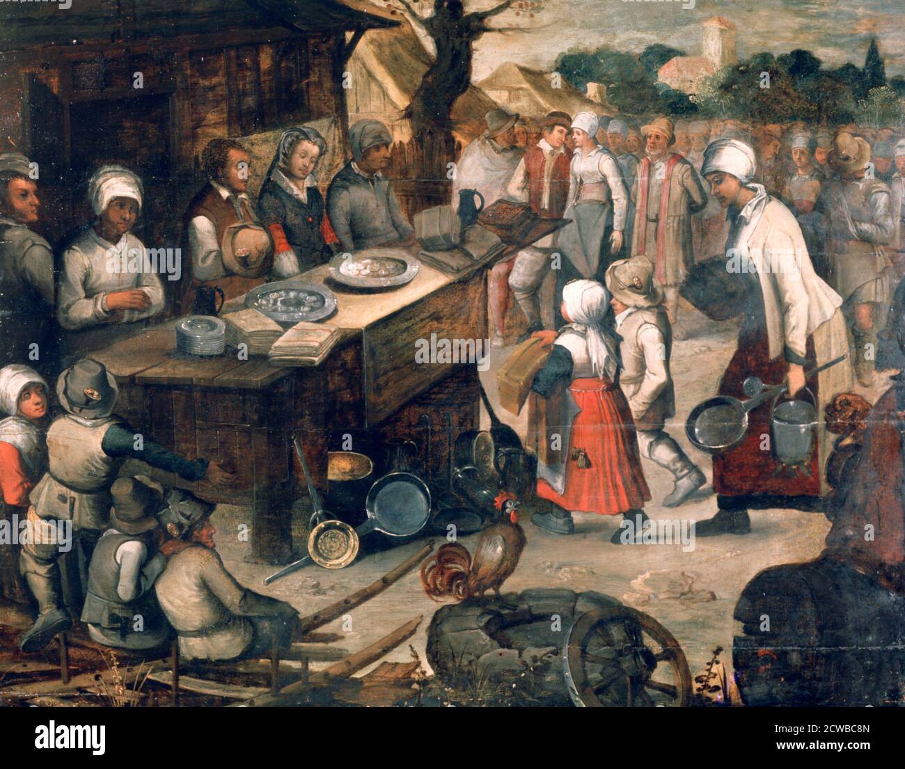 La présentation des cadeaux par Pieter Brueghel le plus jeune, c1584-1638. D'une collection privée. Banque D'Images