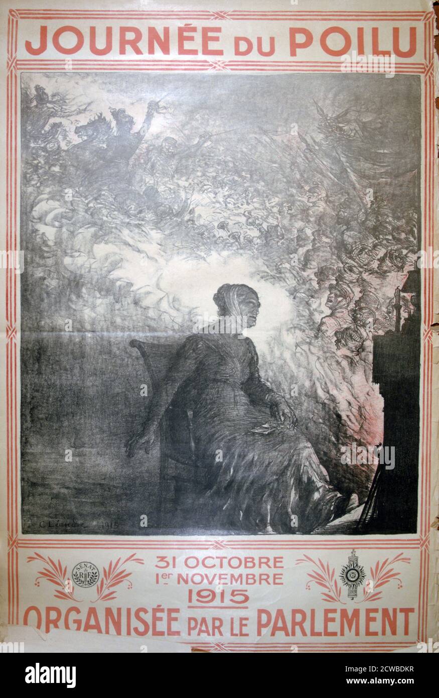 Journee du Poilu, 31 octobre-1er novembre 1915', affiche française de la première Guerre mondiale, 1915. 'Poilu' était le surnom donné au soldat d'infanterie français de la première Guerre mondiale, l'équivalent du 'Tommy' britannique. L'artiste est inconnu. Banque D'Images