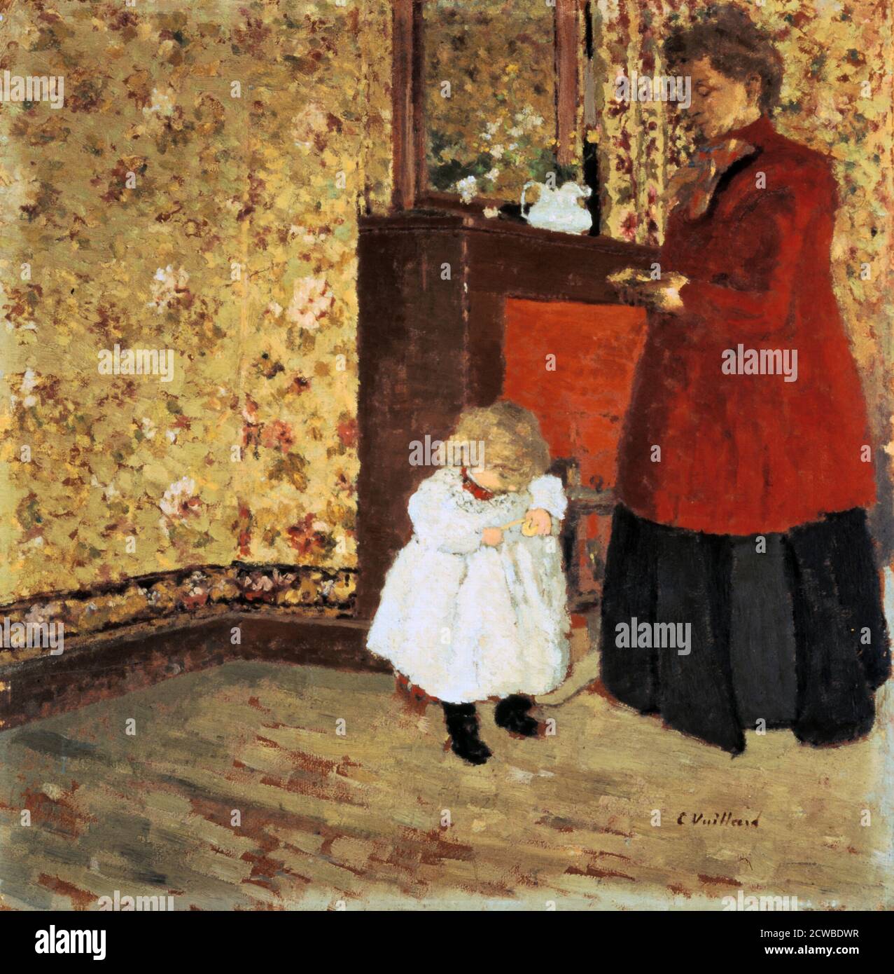 Mère et enfant, 1900. Artiste: Edouard Vuillard. Jean-Edouard Vuillard (1868-1940) est un peintre, artiste décoratif et graveur français. Il était un membre éminent des Nabis. Banque D'Images