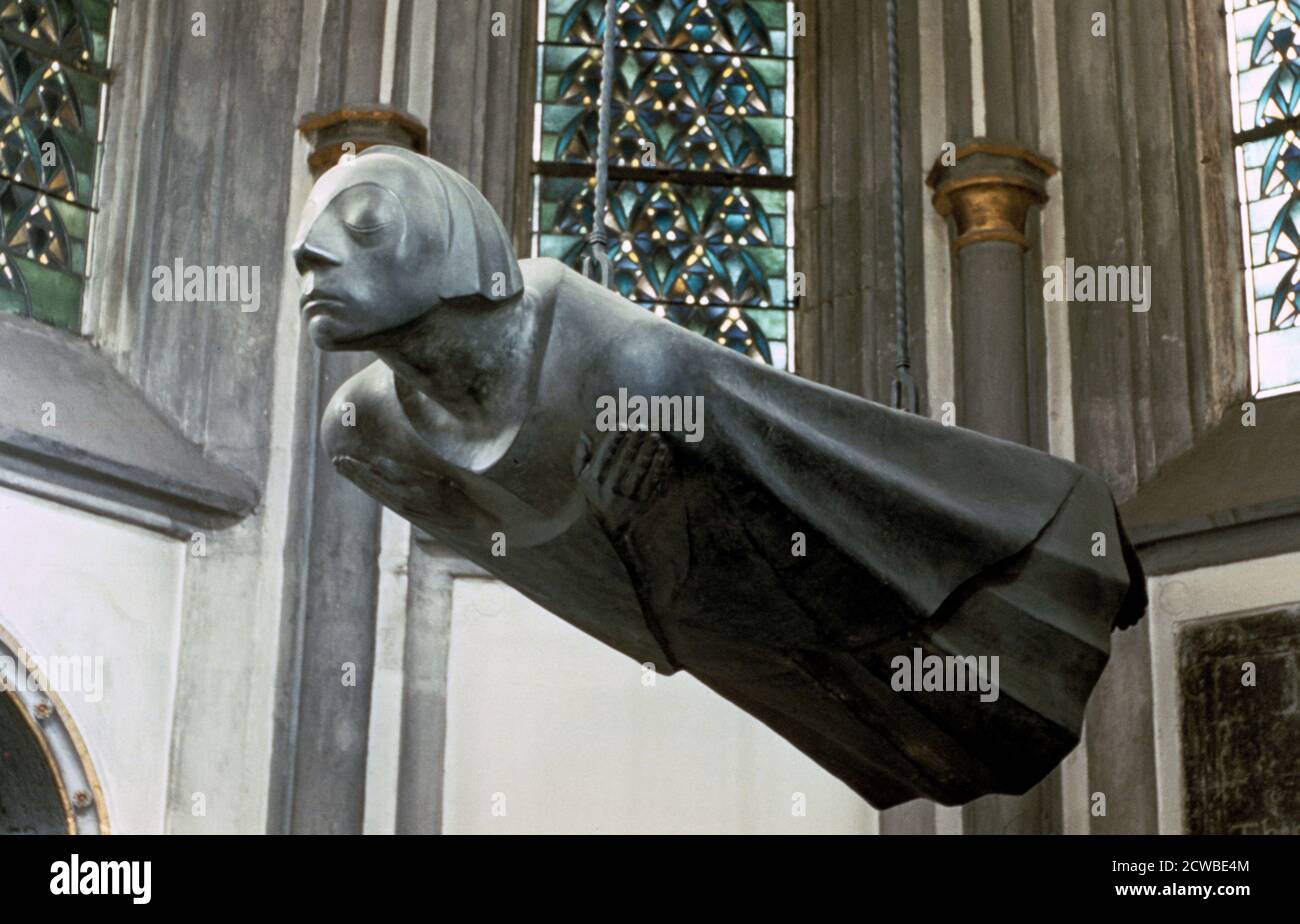 « Angel, Monument de guerre », 1927. Artiste: Ernst Barlach. Ernst Barlach (1870-1938) était un sculpteur expressionniste allemand connu pour avoir créé un conflit lors de la montée des nazis, lorsque la plupart de ses sculptures protestant contre la guerre ont été confisquées et classées comme art dégénéré Banque D'Images