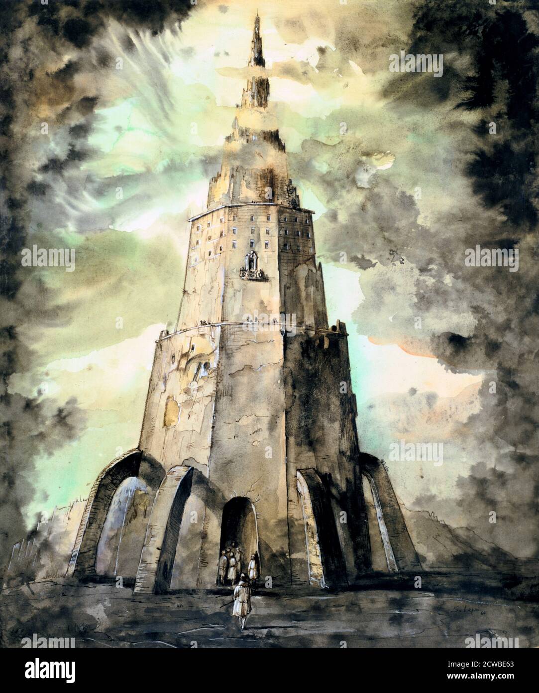 The Tower', c1850-1890. Artiste: Stanislas Lepine. Lepine était un peintre français spécialisé dans les paysages, en particulier les vues sur la Seine. Banque D'Images