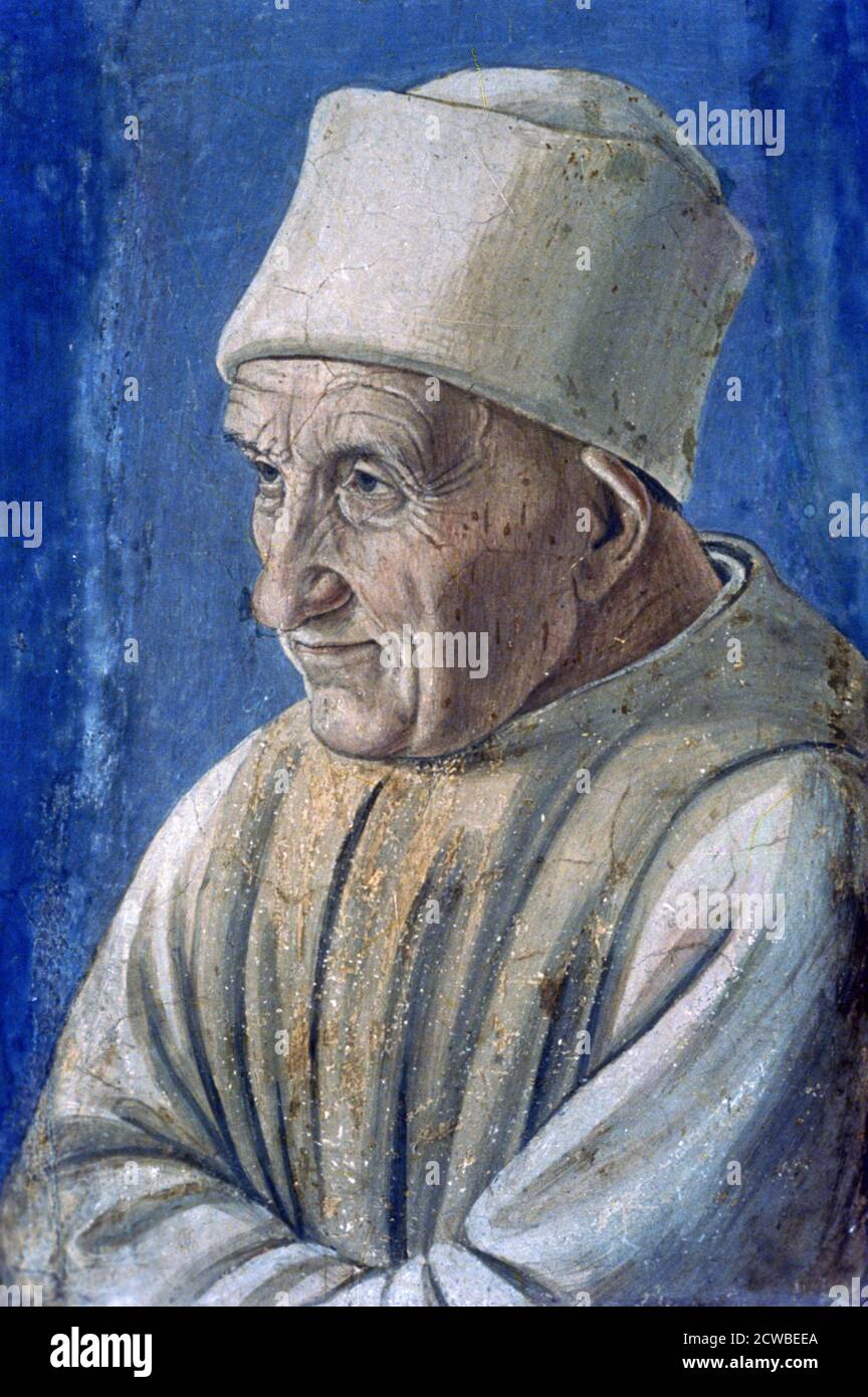 Portrait d'un vieil homme, 1485. Artiste: Philippin Lippi. Filipino Lippi(1406-1469) était l'un des peintres de la Renaissance les plus accomplis de la fin du XVe siècle, Filipino Lippi était un des principaux représentants de la tradition des grands cycles de fresque. Banque D'Images