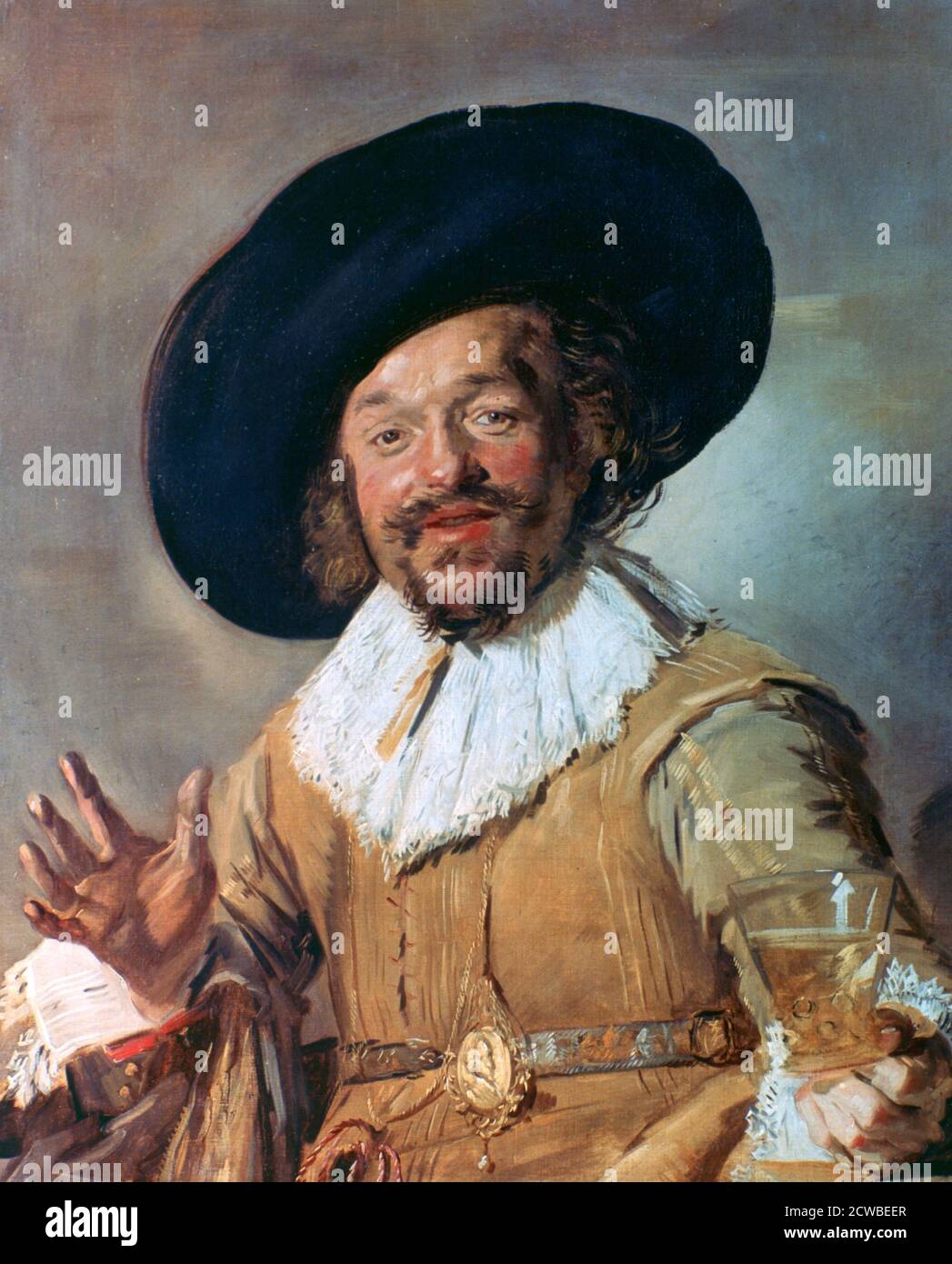 The Merry drinker', 1628-1630. Artiste: Frans Hals. Frans Hals l'aîné(1582-1666) était un peintre hollandais de l'âge d'or, normalement de portraits, qui vivait et travaillait à Haarlem. Banque D'Images