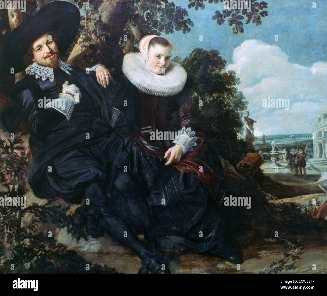 Couple marié dans un jardin', c1622. Artiste: Frans Hals. Frans Hals l'aîné(1582-1666) était un peintre hollandais de l'âge d'or, normalement de portraits, qui vivait et travaillait à Haarlem. Banque D'Images