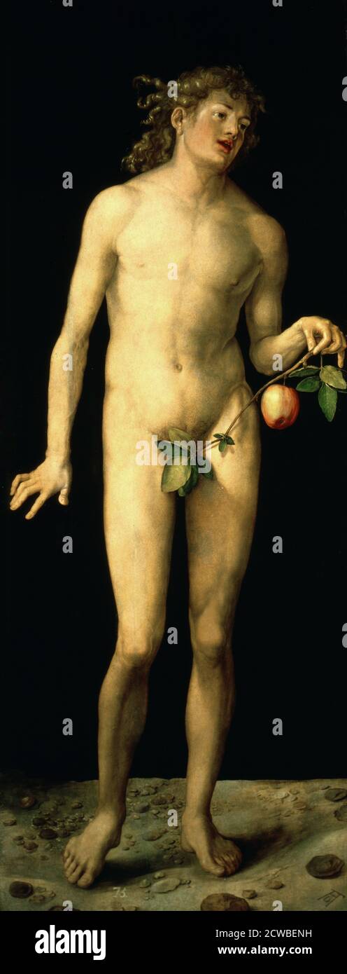 Adam', 1507 artiste: Albrecht Durer. Adam et Eve ont été le premier homme et la première femme créés par Dieu selon la Bible. Banque D'Images