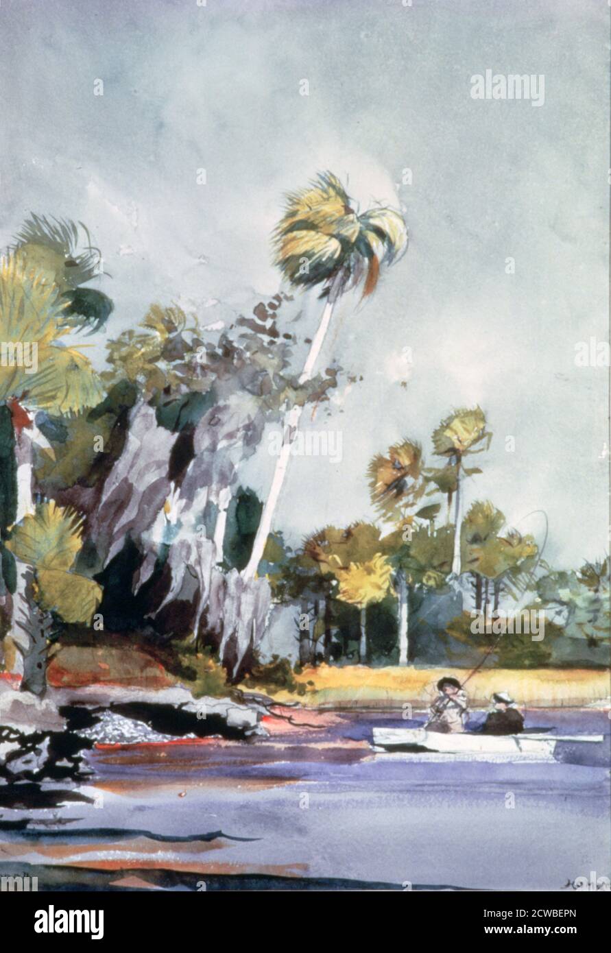 The Shell Heap', 1904. Artiste: Winslow Homer. Winslow Homer était un peintre et graveur de paysage américain. Il est considéré comme l'un des plus grands peintres de l'Amérique du XIXe siècle et figure prééminente dans l'art américain Banque D'Images