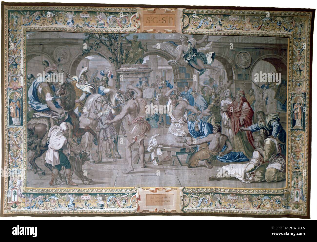 La flagellation de St Gervais, c1620-1670. Artiste: Philippe de Champaigne. Philippe de Champaigne (1602-1674) est un peintre de l'époque baroque française, un important représentant de l'école française. Banque D'Images