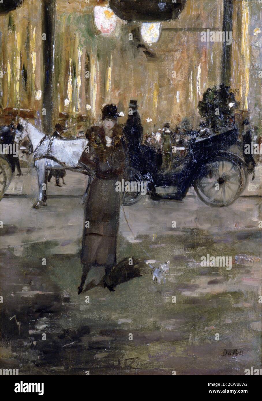 The Elegante', c1840-1900. Artiste: Edouard Jacques Dufeu. Edouard-Jacques Dufeu (1840-1900) est un peintre paysagiste français du XIXe siècle. Banque D'Images