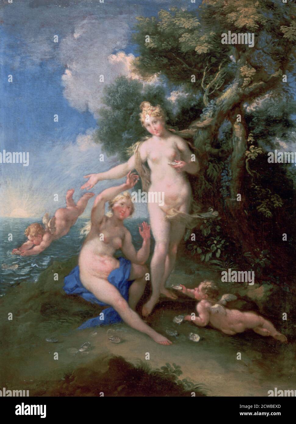 Vénus', c1700-1751. Artiste: Michele Rocca. Michele Rocca (1671-1751) est un peintre italien de la période baroque. Il est né à Parme et a pratiqué à Rome. Banque D'Images
