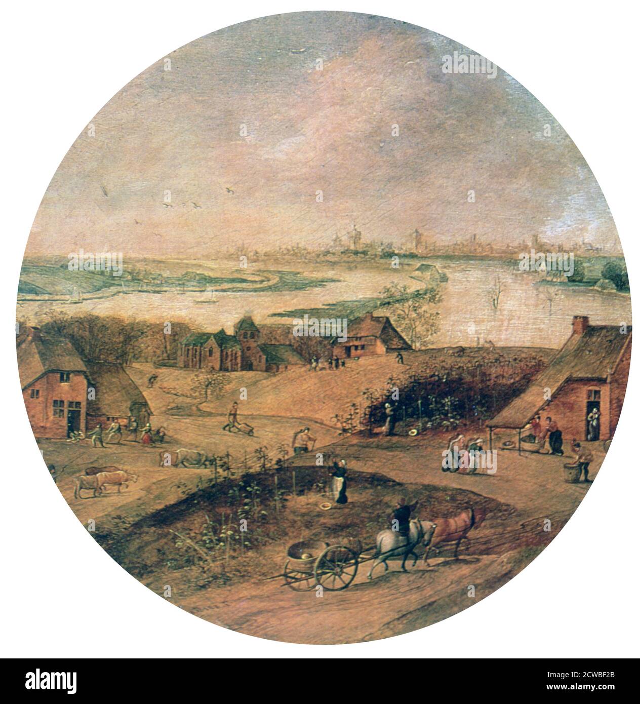 The four Seasons, Autumn », c1600. Artiste: Abel Grimmer. Abel Grimmer (1570-c1620) était un peintre flamand de la fin de la Renaissance, principalement de paysages et, dans une moindre mesure, de peintures architecturales. Banque D'Images