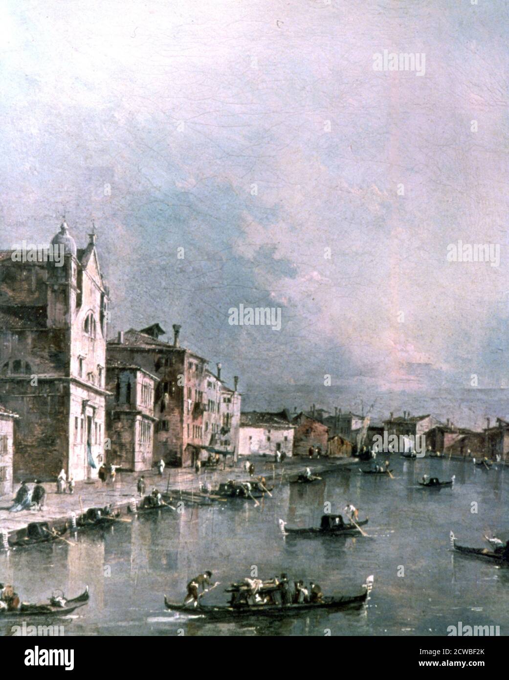 Le Grand Canal, Venise, c1732-1790. Artiste: Francesco Guardi. Francesco Guardi (1712-1793) était un peintre italien, un noble et un membre de l'école vénitienne. Banque D'Images