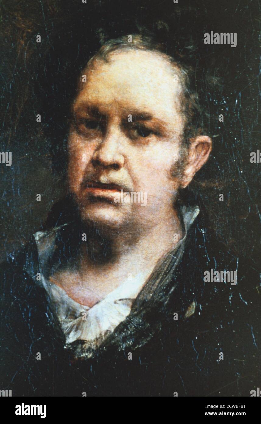 Autoportrait', par Francisco Goya; 1815. Du Museo del Prado, Madrid. Banque D'Images