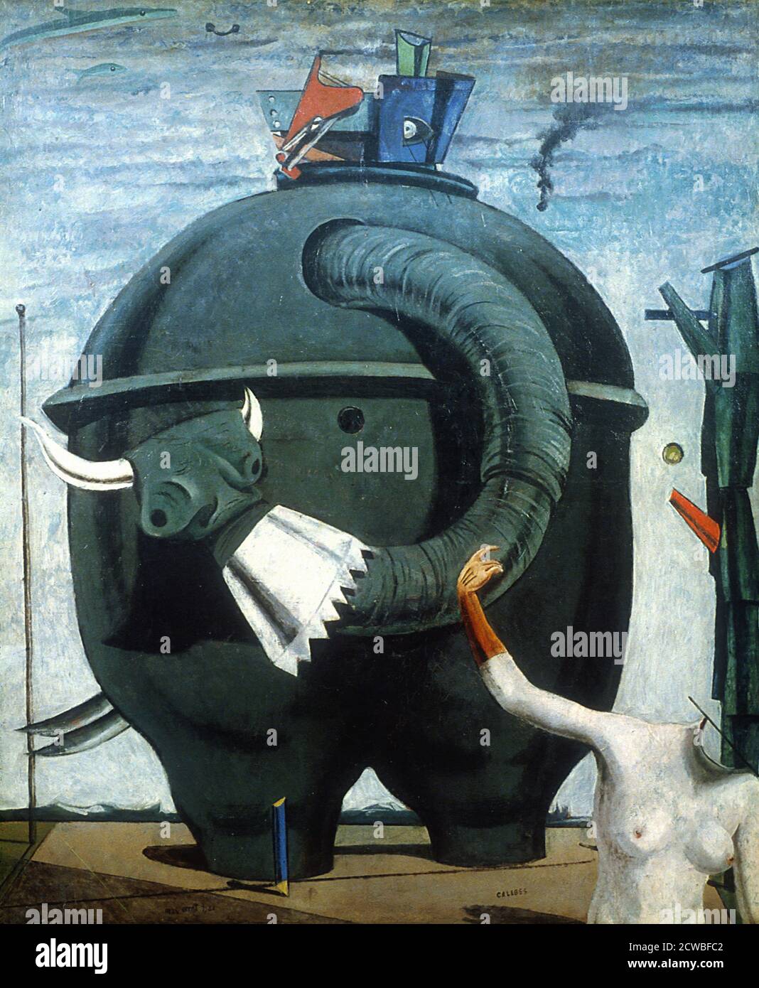 L'Elephant Celebes (ou Short Celebes) est une peinture de 1921 par le Dadaïste et surréaliste allemand Max Ernst. Il est parmi les plus célèbres des premières œuvres surréalistes d'Ernst et "sans aucun doute le premier chef-d'œuvre de la peinture surréaliste dans la tradition de Chirico Banque D'Images