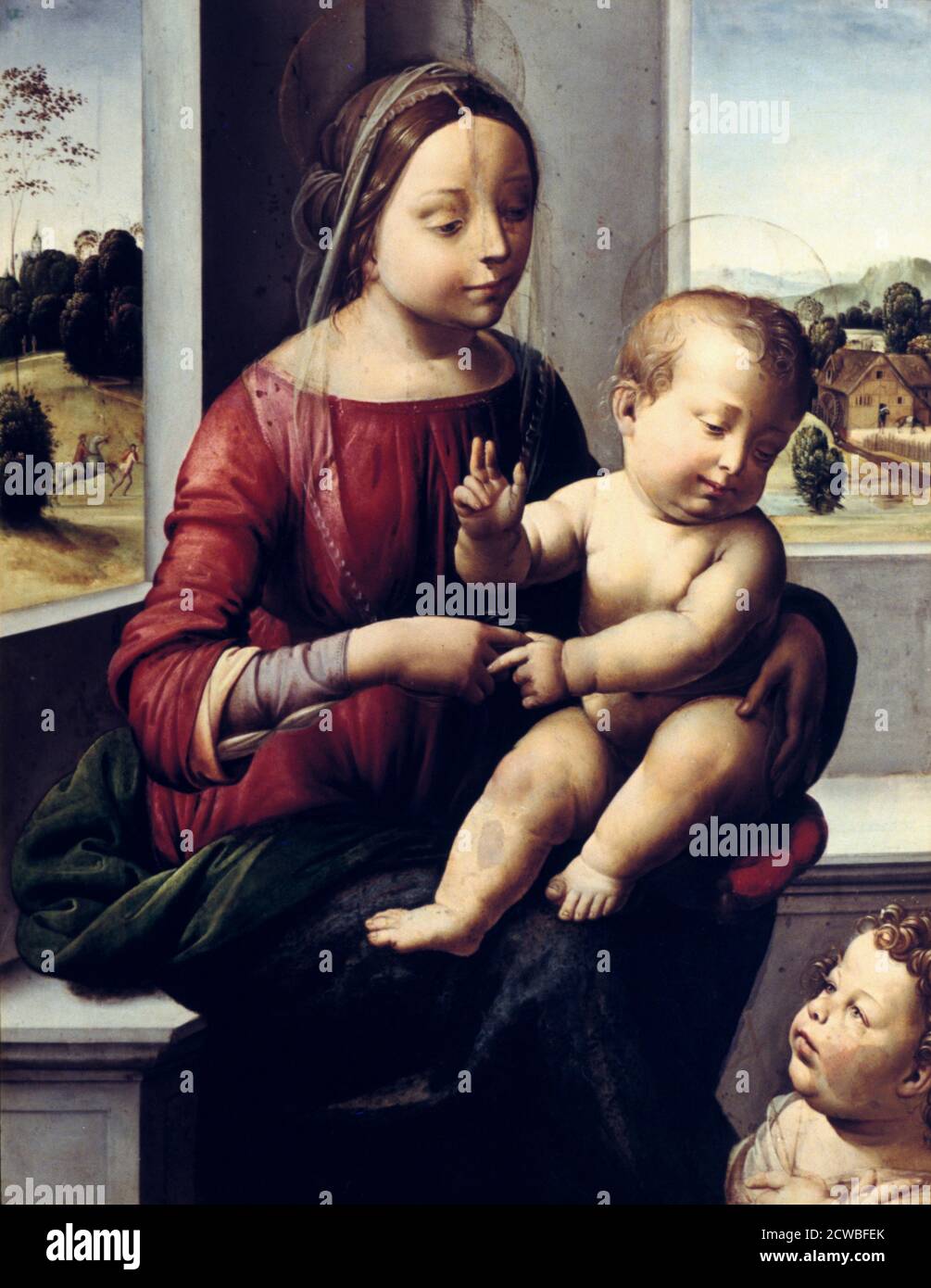 Madonna et l'enfant avec le Jeune Saint-Jean-Baptiste' par FRA Bartolomeo, c1497. Du Metropolitan Museum of Art de New York. Banque D'Images