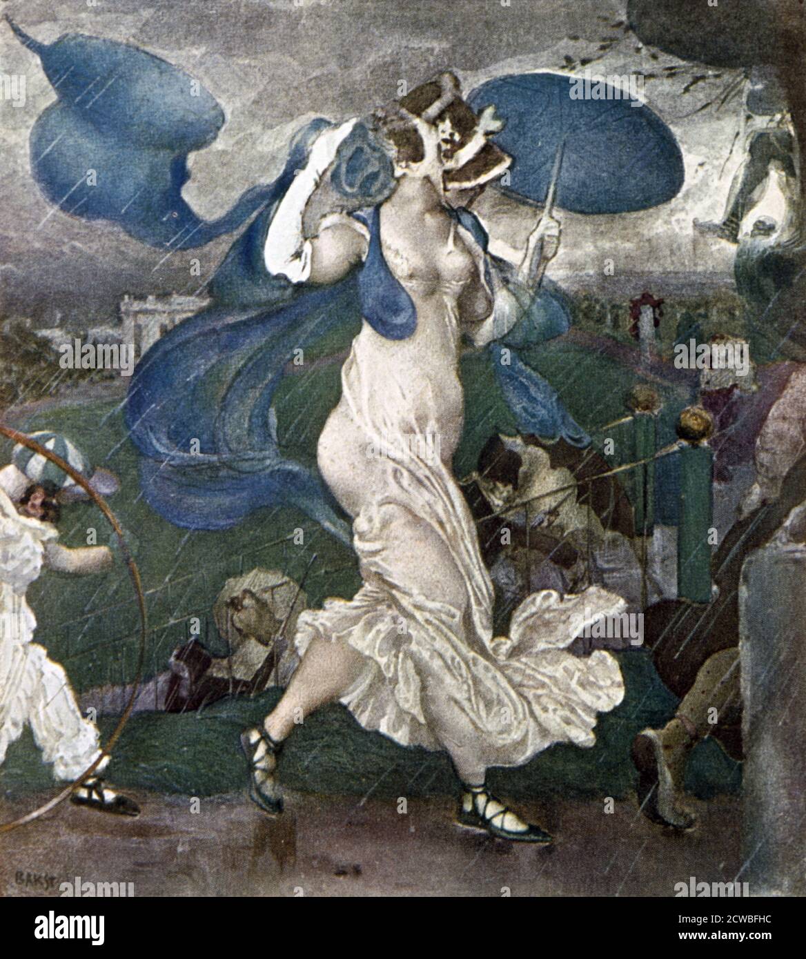 The Downpour', ensemble pour un ballet, 1906. Du Musée d'État russe, Saint-Pétersbourg, Russie. Banque D'Images
