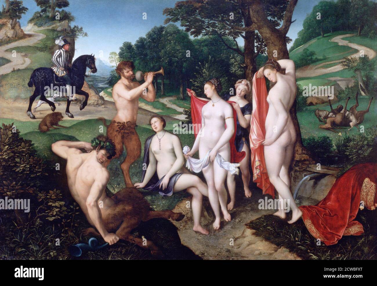 Le bain de Diane', c1510. Artiste: François Clouet. François Clouet (1510-1572) est un miniaturiste et peintre de la Renaissance française, connu pour ses portraits détaillés de la famille régnante française. Banque D'Images
