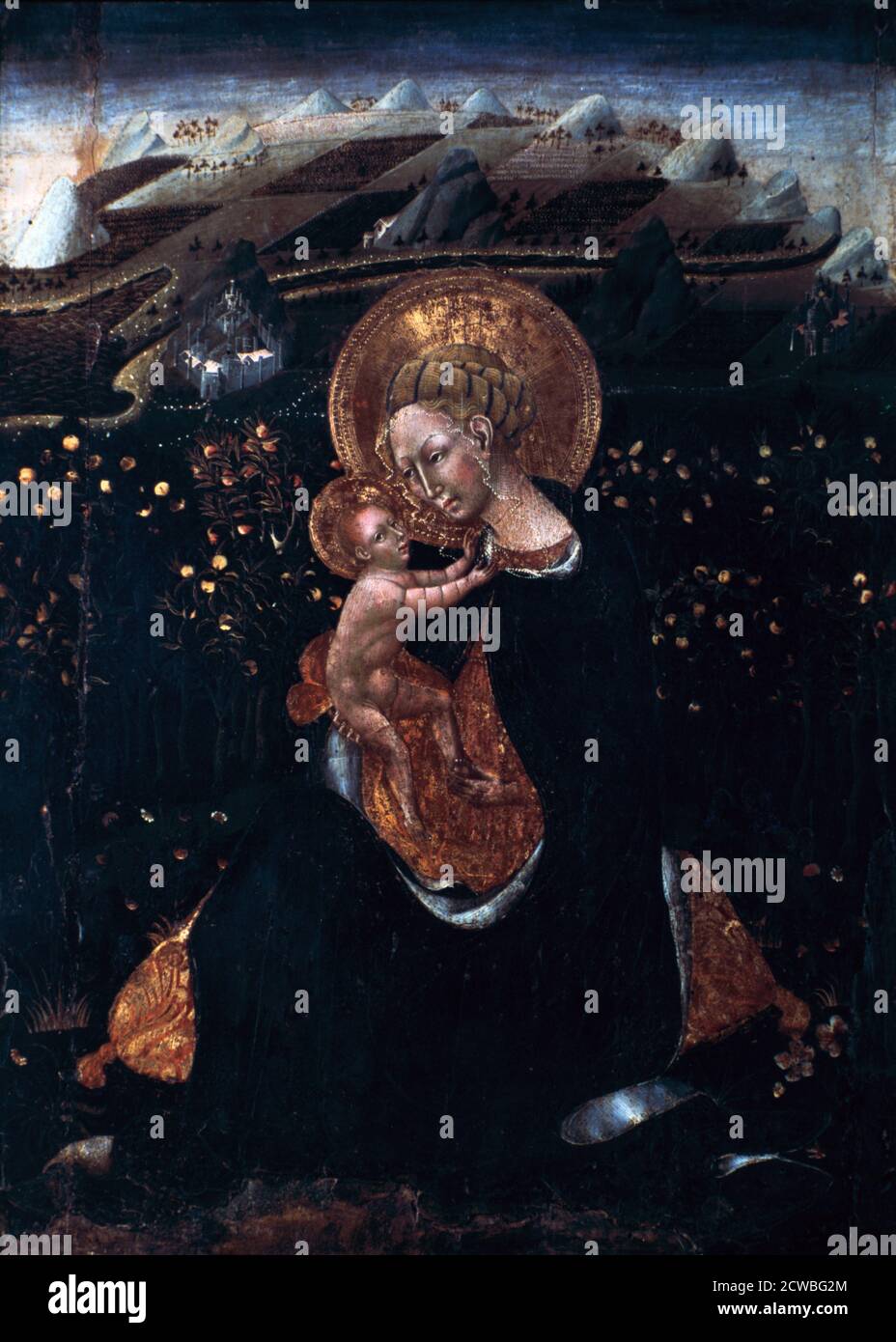 Vierge de l'humilité', XVe siècle. Par Giovanni di Paolo Banque D'Images