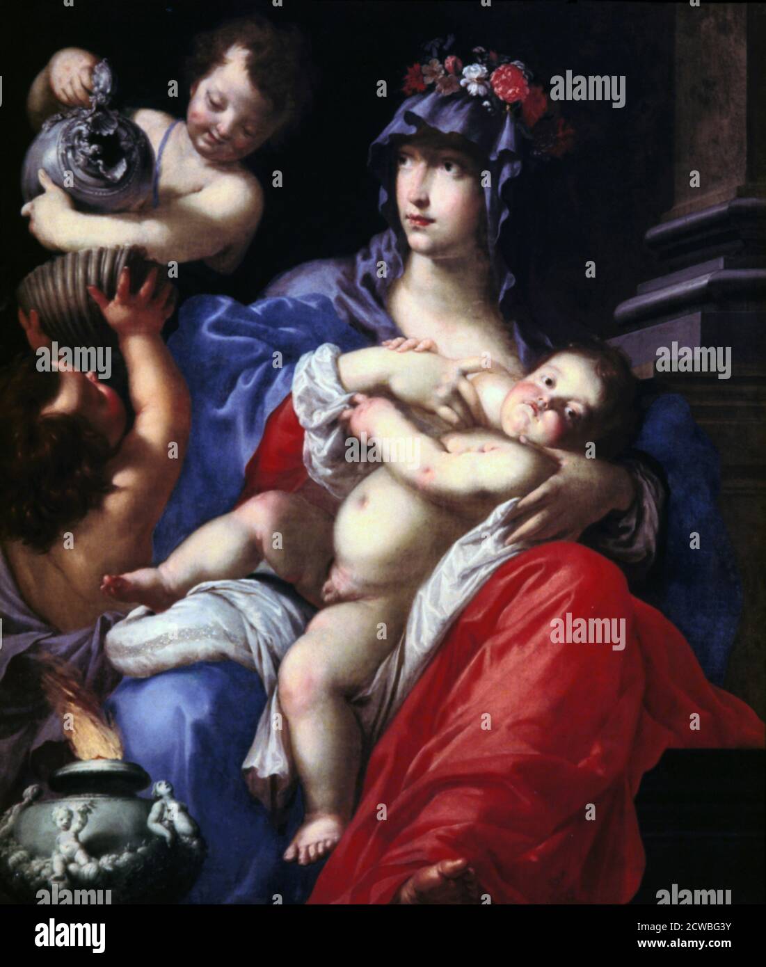 Charité' par Cesare Dandini, XVIIe siècle. Du Metropolitan Museum of Art, New York, États-Unis. Banque D'Images