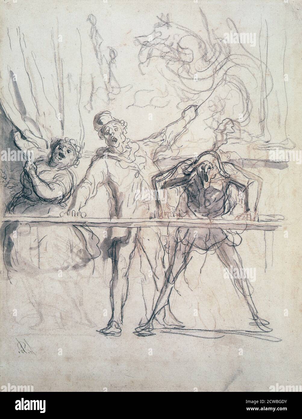 Etude' par giovanni battista tiepolo, XVIIIe siècle. De la collection du Musée des Beaux-Arts, Budapest, Hongrie. Banque D'Images