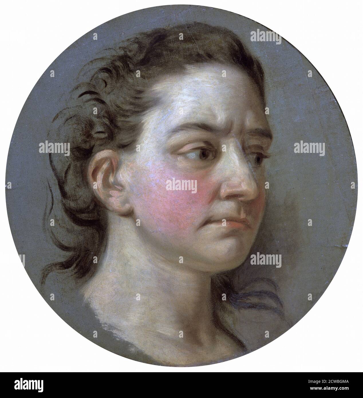 Portrait d'une femme », de Jean Baptiste van Loo, XVIIIe siècle. Banque D'Images