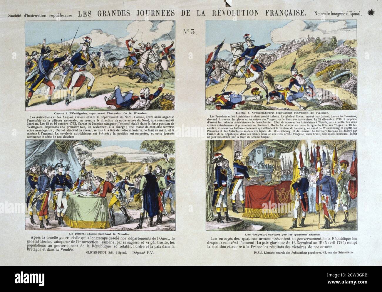 Les grandes Journées de la Révolution française, révolution de 1789, la France. Lithographie en couleur. Collection privée. Banque D'Images