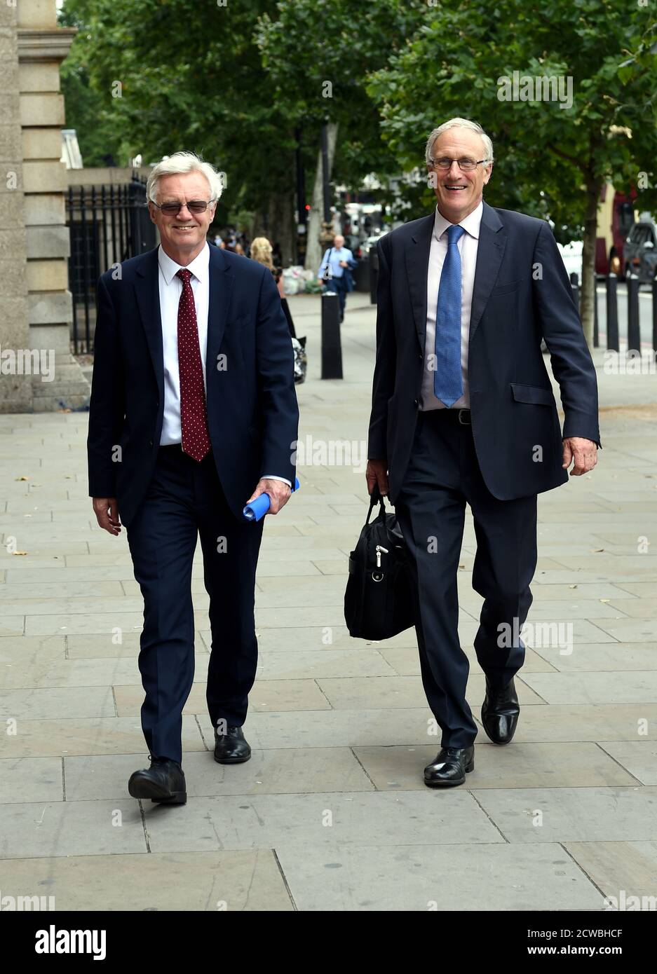 Photographie de David Davis. David Michael Davis MP (1948-) un politicien du Parti conservateur britannique qui a été secrétaire d'État à la sortie de l'Union européenne de juillet 2016 à juillet 2018 et a été député de Haltemprice et Howden depuis 1997 Banque D'Images