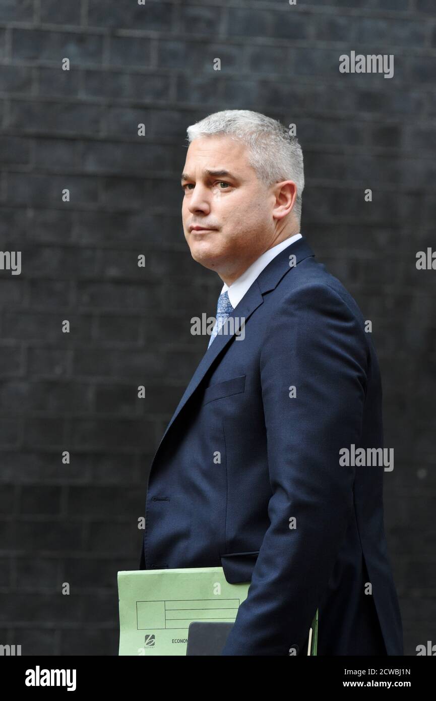 Photographie de Stephen Barclay. Stephen Paul 'Steve' Barclay (1972-) un politicien britannique servant comme secrétaire d'État pour sortir de l'Union européenne depuis 2018. Membre du Parti conservateur, il est député de Cambridgeshire du Nord-est depuis 2010 Banque D'Images