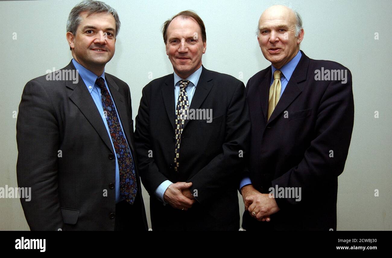 Photographie de Vince Cable. Sir John Vincent Cable (1943-) un politicien britannique qui a été chef des libéraux-démocrates de 2017 à 2019. Il a été député de Twickenham de 1997 à 2015 et de 2017 à 2019. Il a également été secrétaire d'État aux affaires, à l'innovation et aux compétences au sein du Cabinet de 2010 à 2015 Banque D'Images