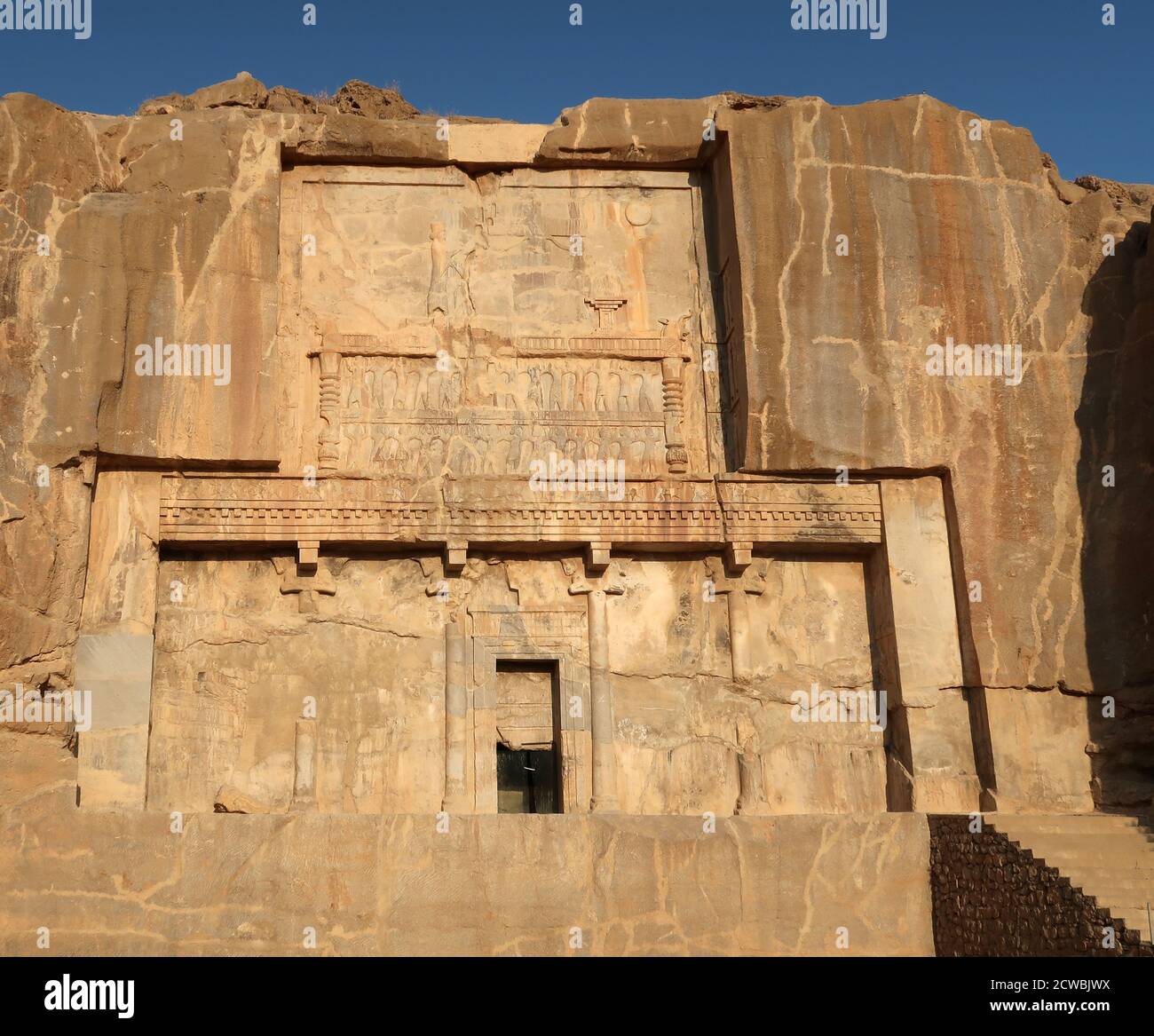 Photographie du tombeau royal d'Artaxerxes II de Perse, Persepolis, Iran. Banque D'Images