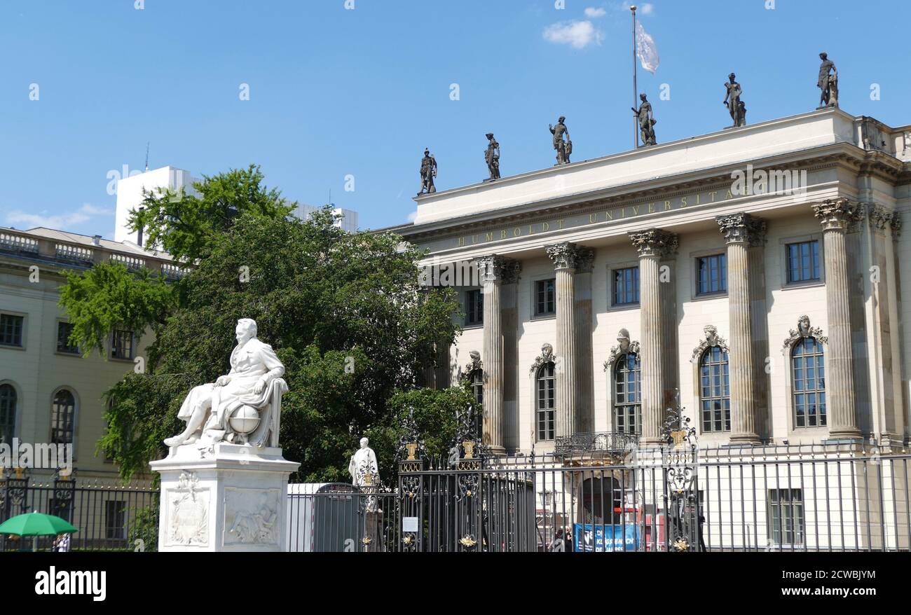 Photographie de l'extérieur de l'Université Humboldt de Berlin Banque D'Images