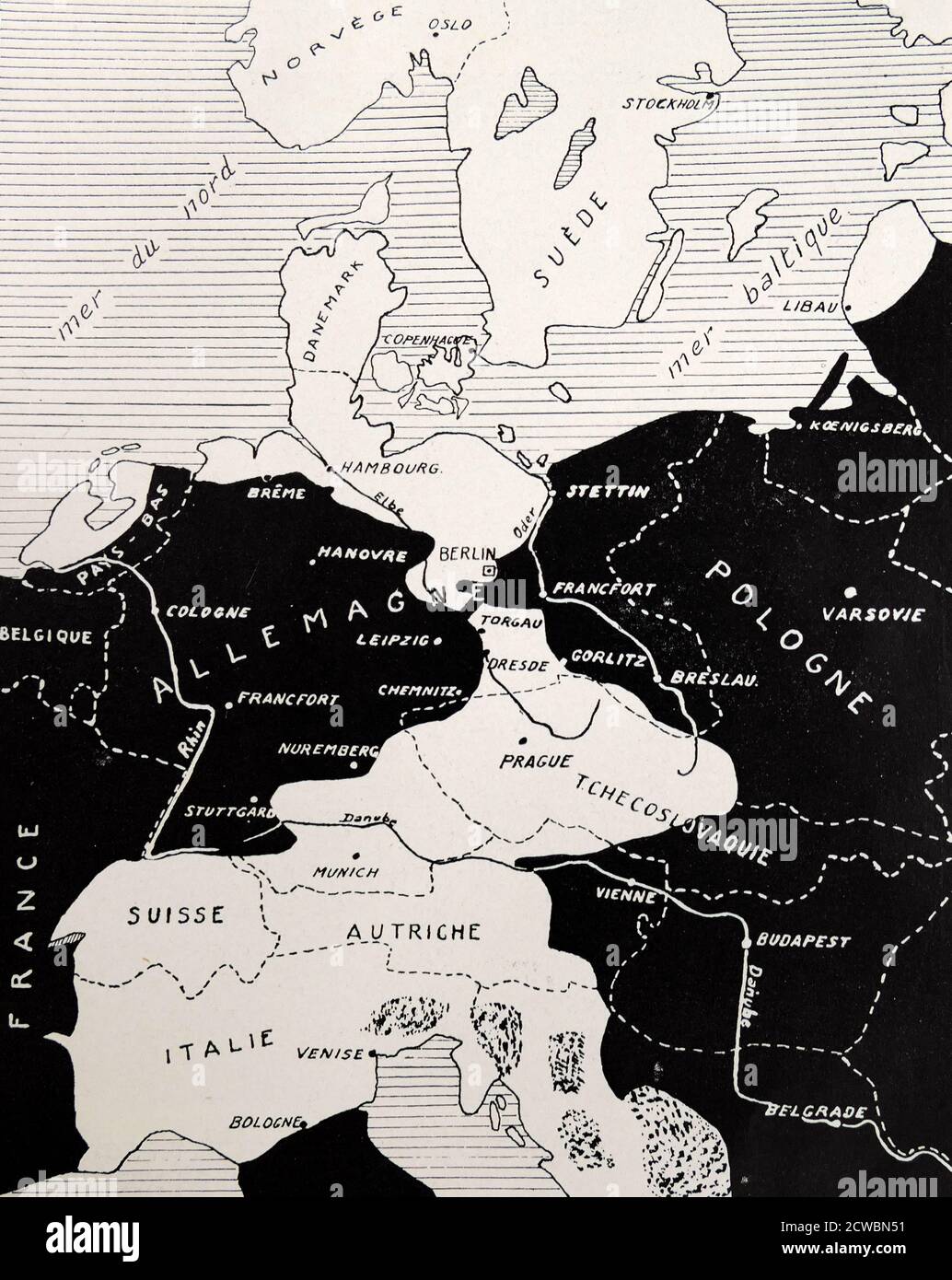 Map germany 1945 Banque de photographies et d’images à haute résolution Alamy