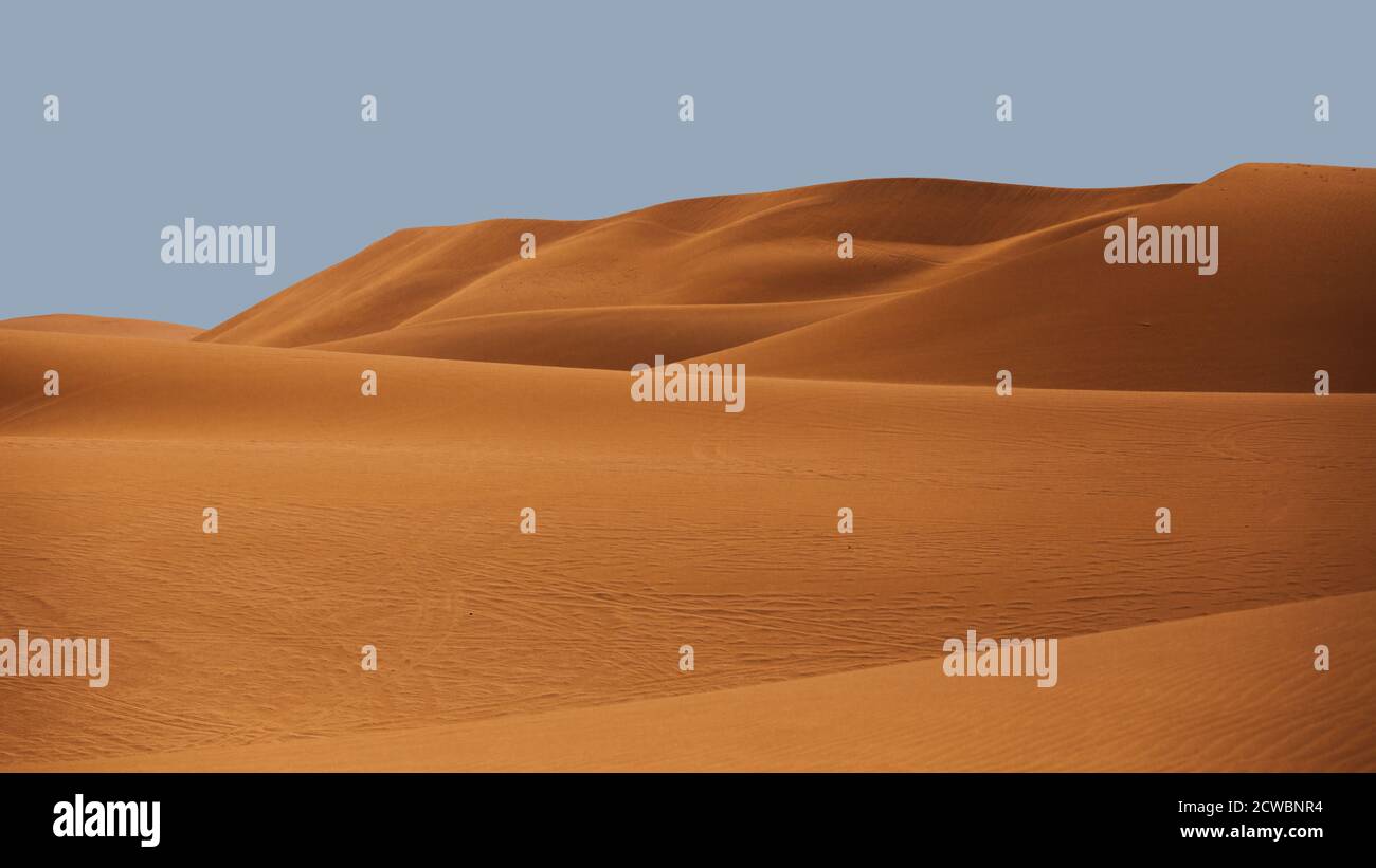 Dunes de sable près de Doha, Qatar. Banque D'Images