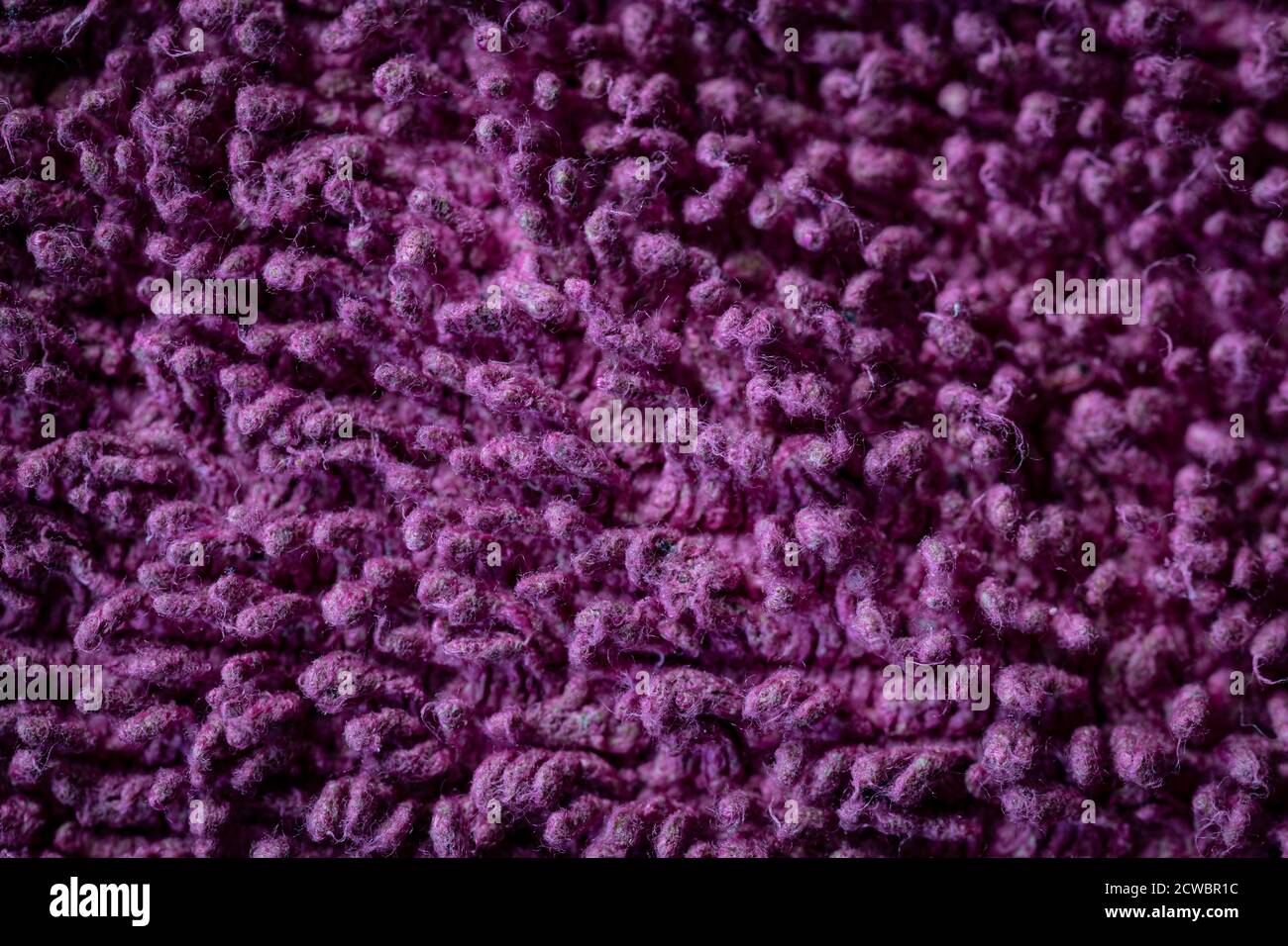Texture d'un tapis pourpre doux et déchiqueuse Banque D'Images