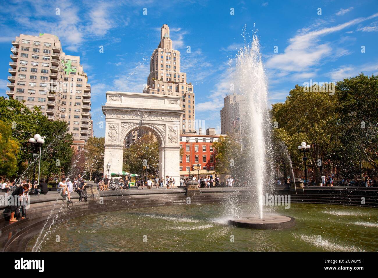 Washington Square Park, New York City, États-Unis Banque D'Images