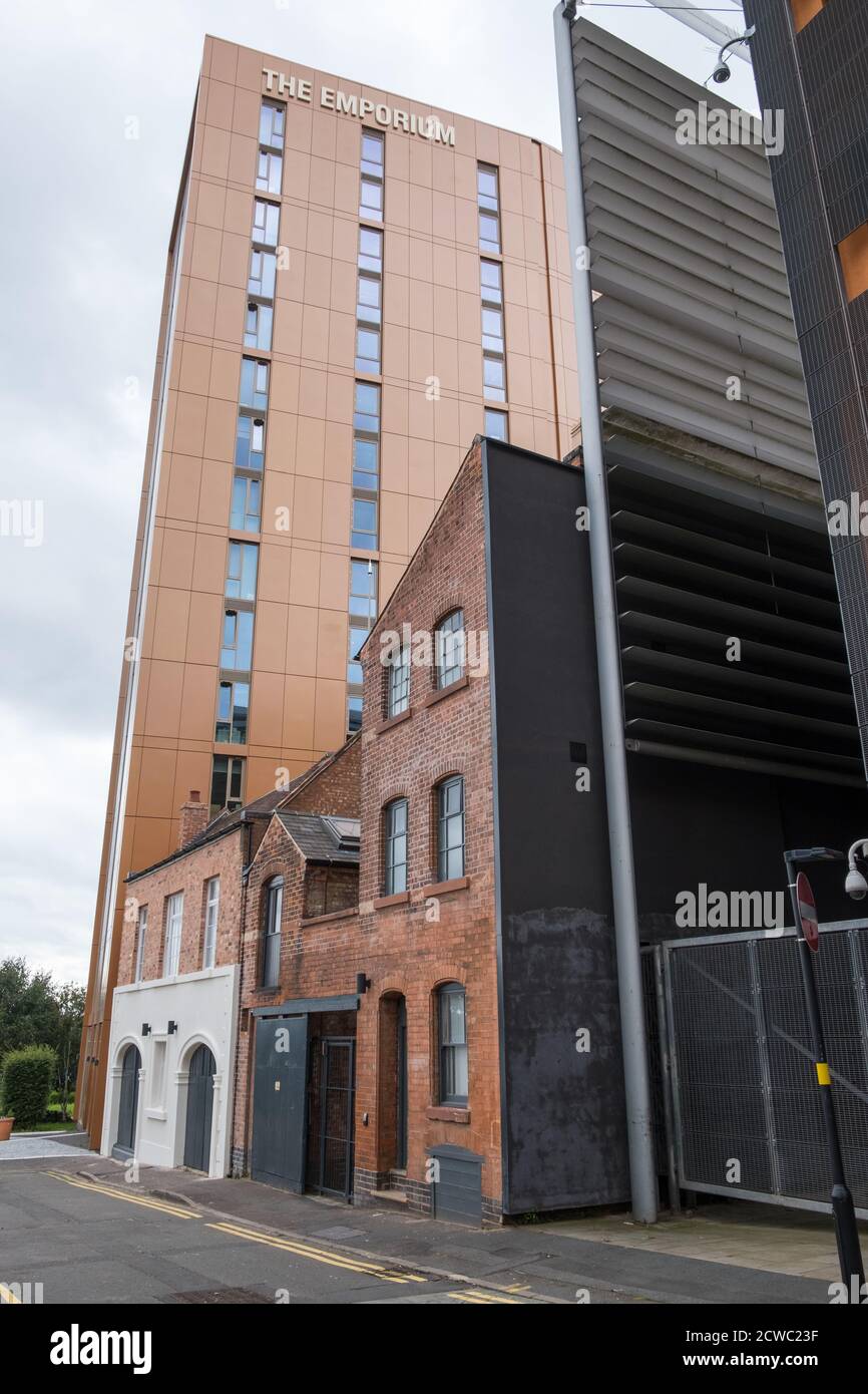 L'Emporium nouvellement construit Hello Student Accommodation à Eastside, Birmingham, Royaume-Uni Banque D'Images