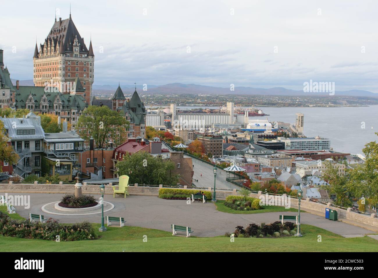 paysage urbain du vieux-québec Banque D'Images