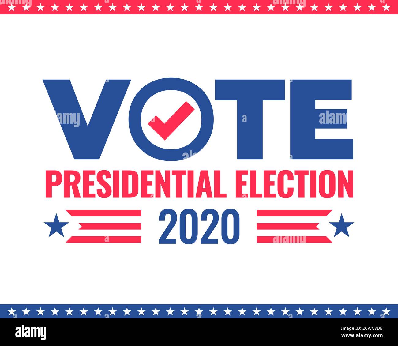 Composition de l'élection présidentielle américaine de 2020 avec des barreaux et des étoiles Illustration de Vecteur
