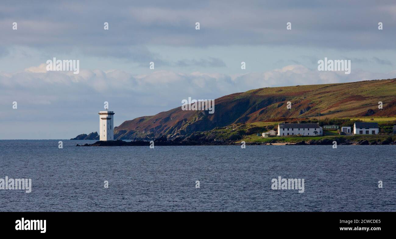 Phare de Carraig Fhada, Islay, Écosse Banque D'Images