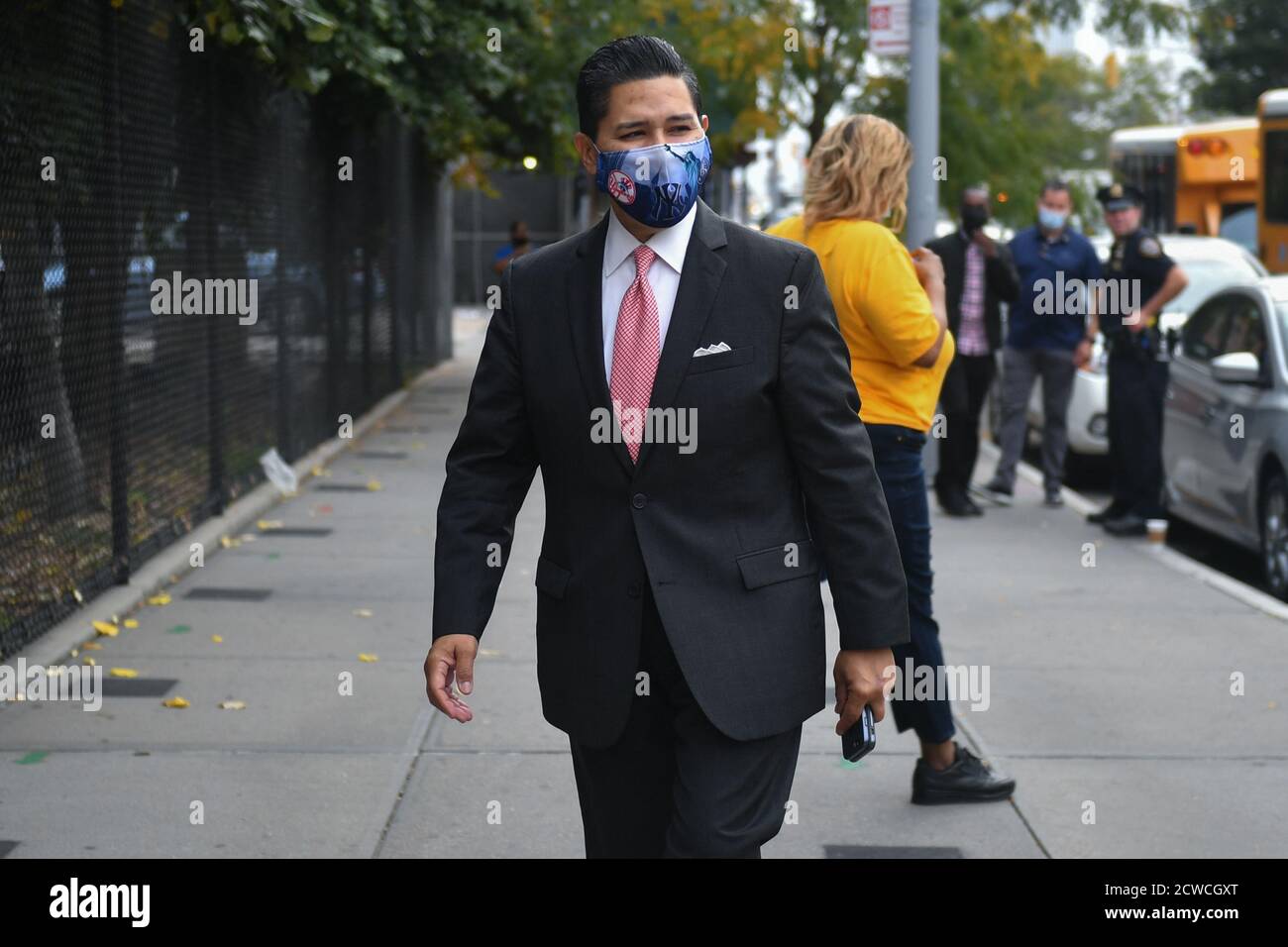 Le chancelier des écoles de la ville de New York Richard Carranza visite P.S. 188 alors qu'il accueille les élèves des écoles primaires dans les écoles publiques de la ville pour In-p Banque D'Images