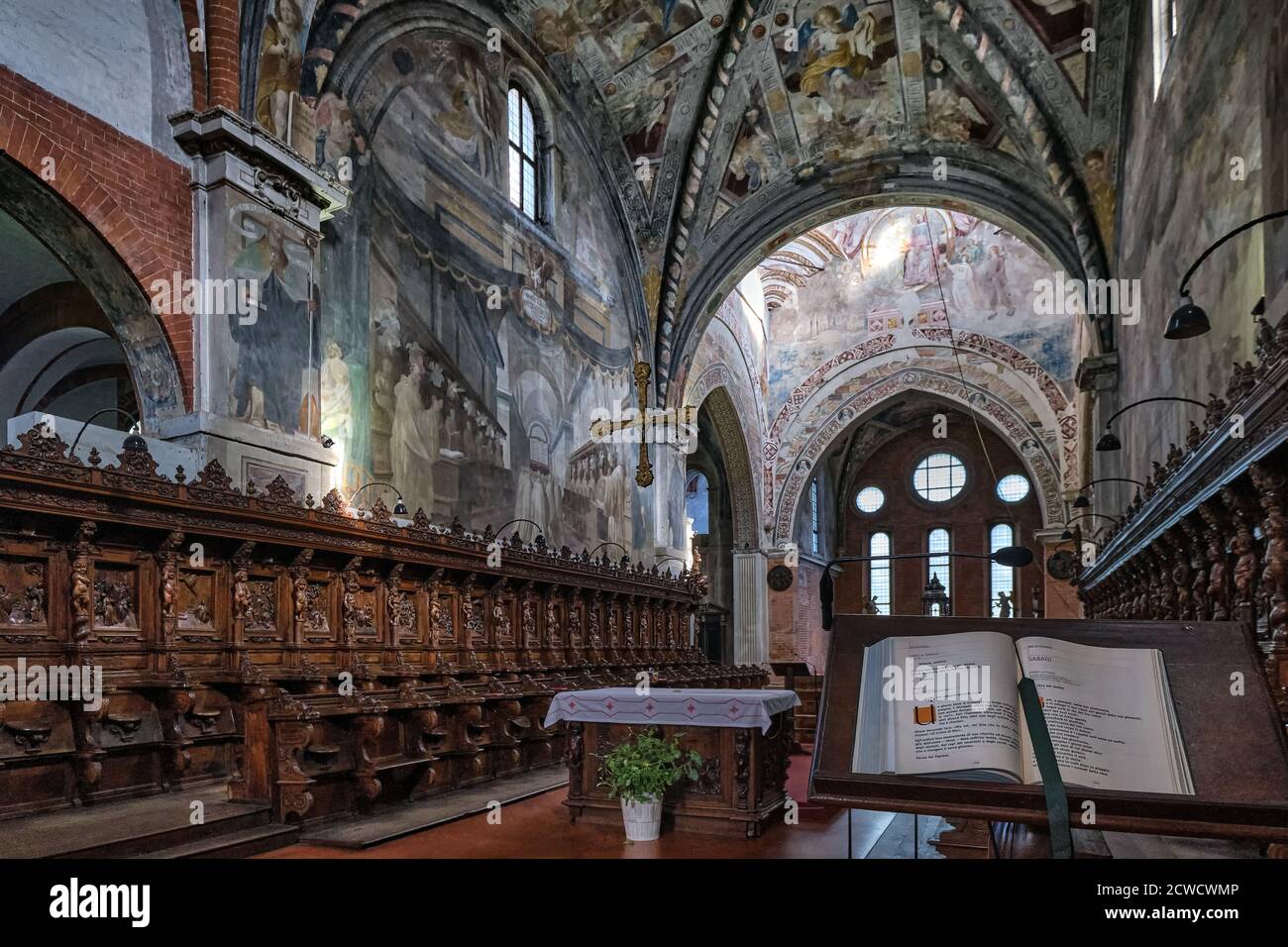 Intérieur de l'abbaye de Chiaravalle, Milan, Italie Banque D'Images Intérieur de l'abbaye de Chiaravalle, Milan, Italie Banque D'Images