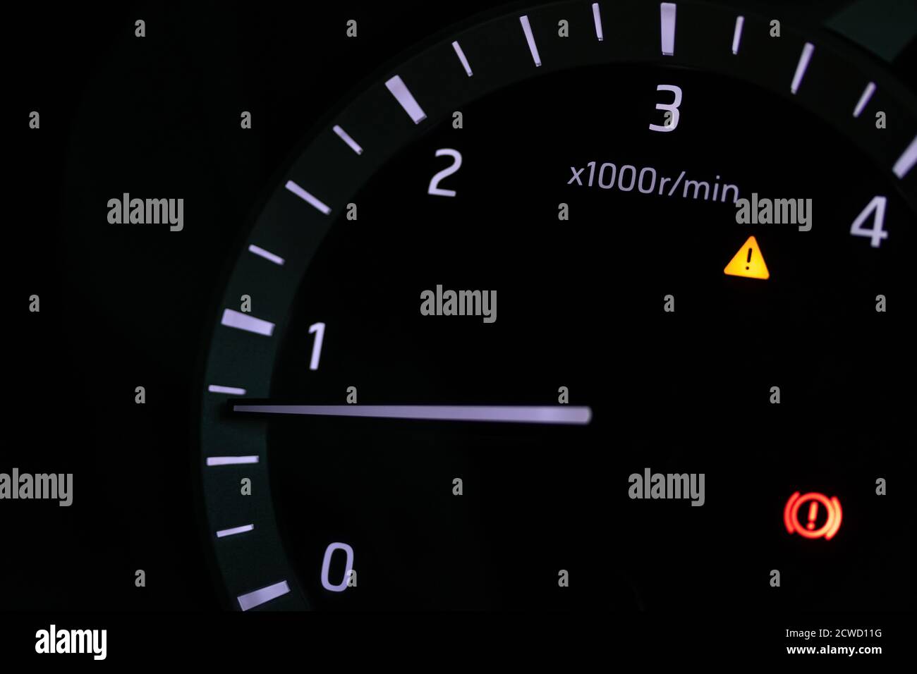 Interface de vitesse du compteur de vitesse. Panneau indicateur d'information dans la voiture. Banque D'Images