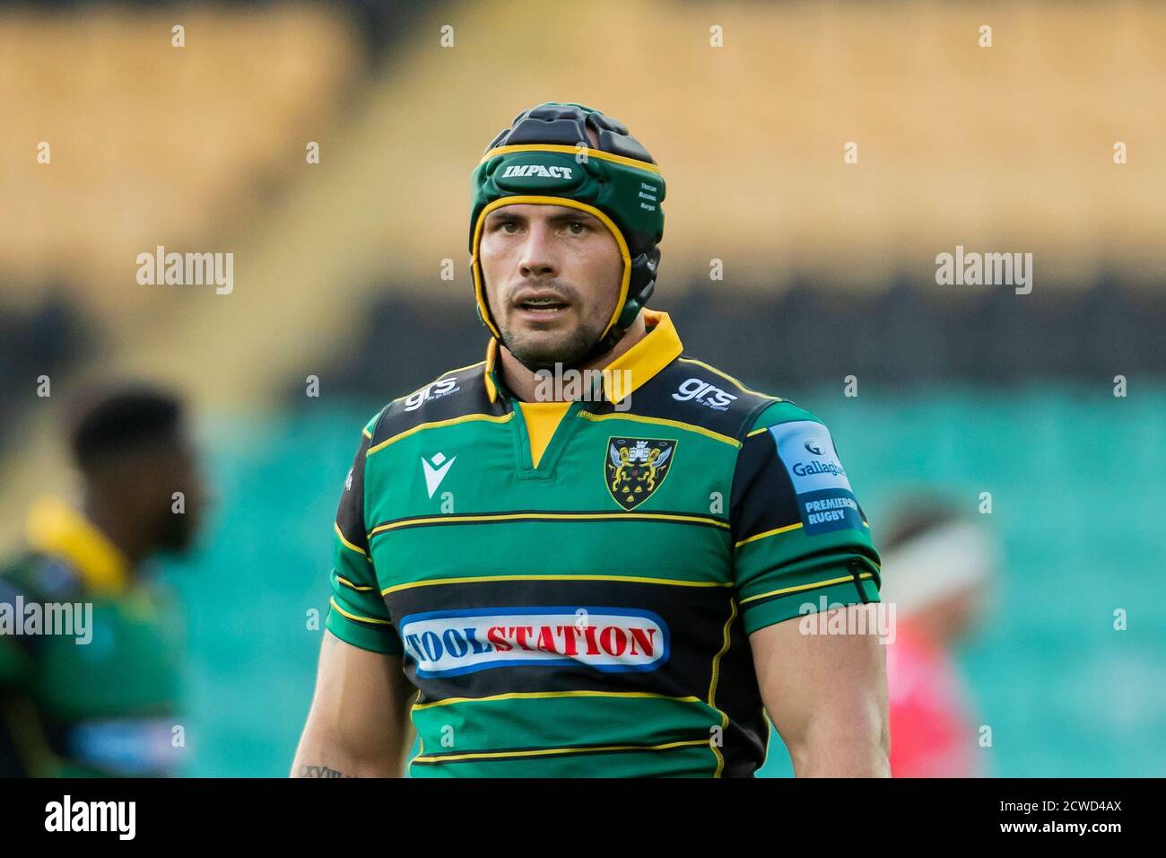 NORTHAMPTON, ANGLETERRE. 29 SEPTEMBRE 2020 lors du match de Premiership Gallagher entre Northampton Saints et sale Sharks au Franklin's Gardens, Northampton. (Crédit : Leila Coker | INFORMATIONS MI) crédit : INFORMATIONS MI et sport /Actualités Alay Live Banque D'Images