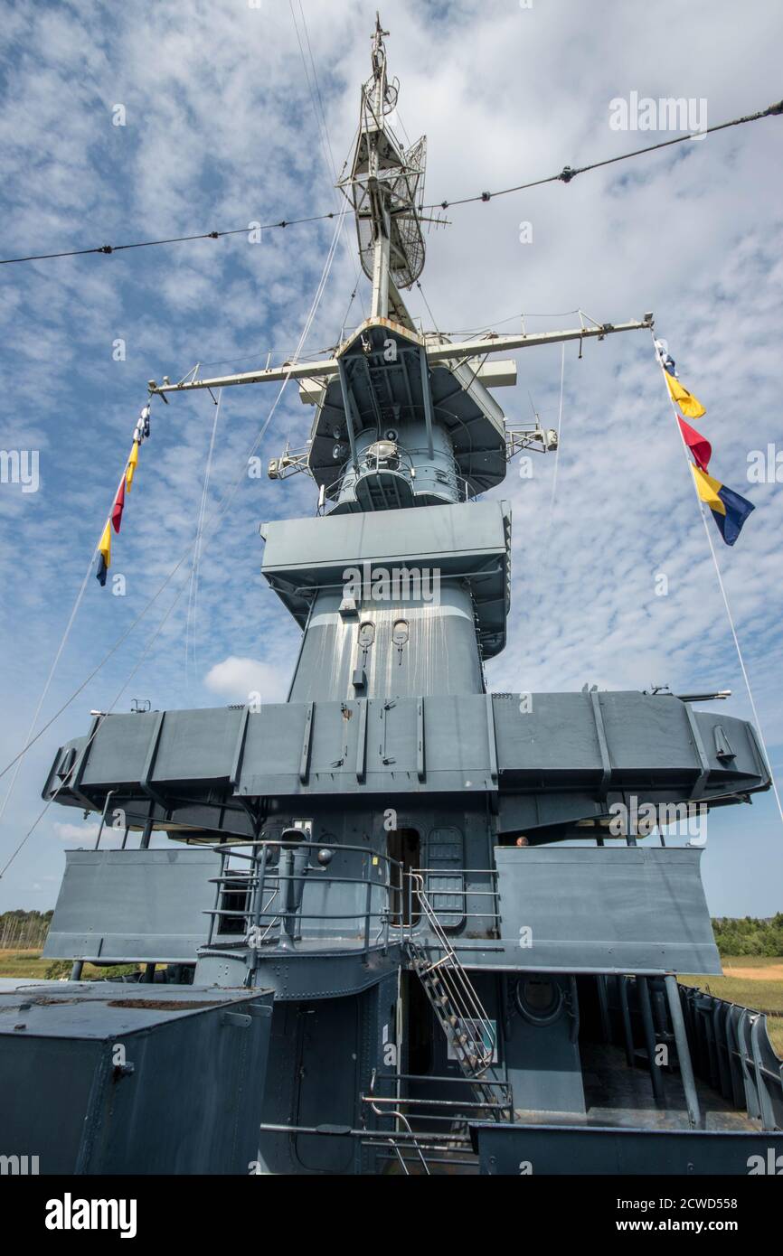 Wilmington, NC USA - février 11 2020 Battleship USS North Carolina, actuellement amarré le long de la rivière Cape Fear à Wilmington, NC. Banque D'Images