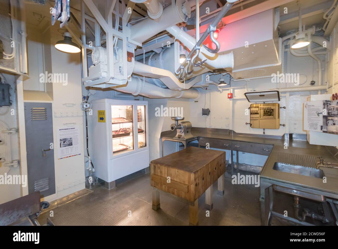 Wilmington, NC USA - février 11 2020 Battleship USS North Carolina, actuellement amarré le long de la rivière Cape Fear à Wilmington, NC. Banque D'Images